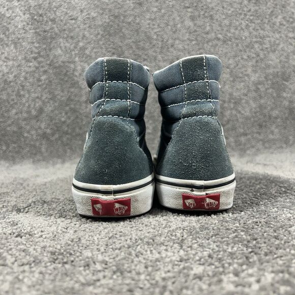 Vans Sk8 Hi Reissue Women's Size 7.5 Blue Canvas Suede Side Zip Skate Shoes Used - Picture 7 of 12